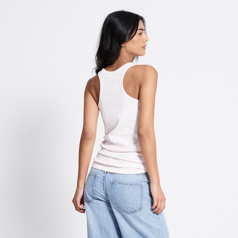 Basic ribbed tank top "Johanna" Dusty Pink